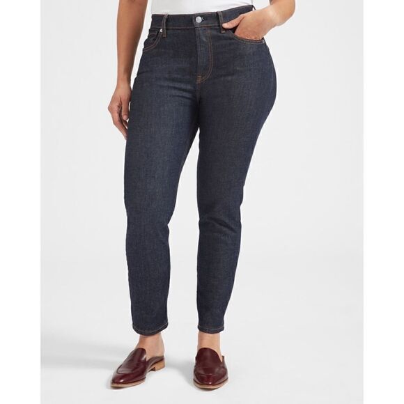 EVERLANE Ankle High Rise Skinny Jean in Dark Indigo, Size 32 - Picture 1 of 16